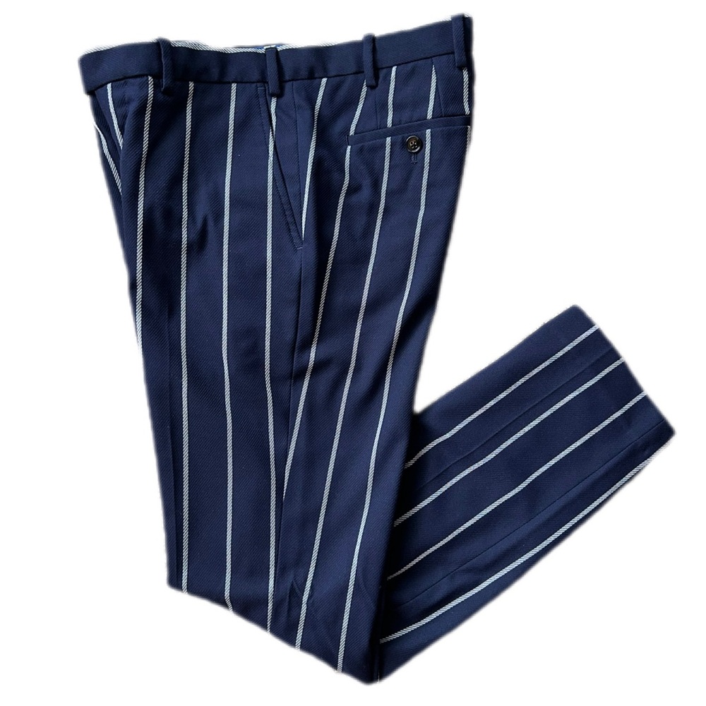 Murano Striped Navy Dress Pants Alex Fit 30x30